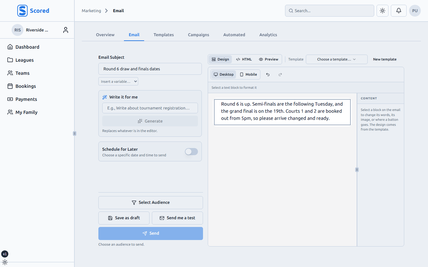 The campaign builder